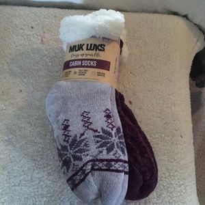 Muk Luks slipper socks.